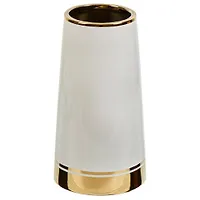 Ваза керамика, настольная, 25 см, Галифакс, Y4-4689, белый с золотом (393122)