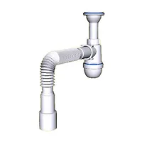 Сифон АНИ 1 1/2 "* 40 с гибкой трубой 40*40 х 50 (С0515)
