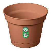 Горшок цветочный Mint D240 мм, 5 л с поддоном, терракотовый