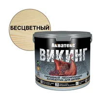 Акватекс ВИКИНГ (гибридный лессирующий антисептик для дерева) 2,5 л (бесцветный) (80259)