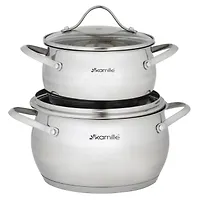 Набор кастрюль 4 предмета (16*10cm, 20*11,5cm) из нержавеющей стали (5910)