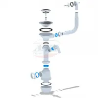 Сифон АНИ ГРОТ 3 1/2 "* 40 с переливом мойки (А1042S)