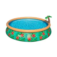 Бассейн Fast Set с набором Paradise Palms 457*84 см Bestway 57416 арт.008948