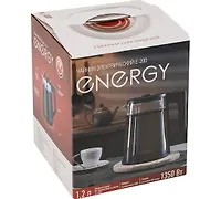 Чайник Energy E-200 (1,2л), стекло, серый, двойной корпус арт.107011