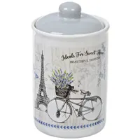 Банка для сыпучих продуктов, доломит, 0.75 л, с крышкой, Daniks, Прованс (419422)