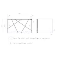 Тумба Vigo Geometry 700-0-1 подвесная, бетон (под умывальник Como-70)
