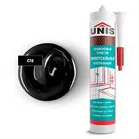 Герметик силиконовый UNIS N-80 универсальный черный С15 300мл