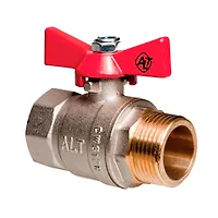 Кран шаровой PN25 В/Н бабочка 1/2" ALT-Z