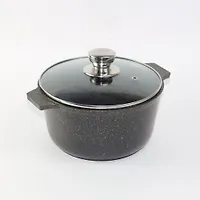 Кастрюля 3л АП "Granit Perfection black gold",со стекл. крышкой арт.05-0353-310