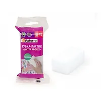 Губка МЕЛАМИНОВАЯ EXTRA эффект 52х110х40Ю, 1шт (сырье премиум-класса) PATERRA (406-021)