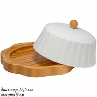 Масленка BAMBOO в под.уп.(х20)Фарфор,бамбук арт.140-019