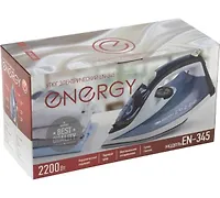 Утюг ENERGY EN-345 синий (2200Вт, пар, спрей, пар.удар, самооч., керамич. подошва) арт.270077