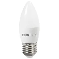 Лампа светодиодная LL-E-C37-6W-230-2,7K-E27 (свеча, 6Вт, тепл., Е27) Eurolux 76/2/9