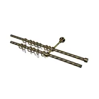 Карниз кованый LEGRAND d16 мм Твист 2,4м антик-золото сост.2-х ряд туб.
