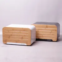 Хлебница 35 x 20 x 21,5 см Kamille 1107 бамбук нержавеющая сталь белый