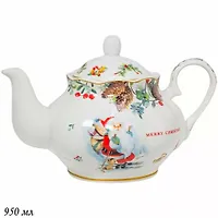 Чайник НОВОГОДНИЙ в под.уп.(х12)Фарфор арт.205-328