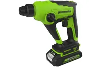 Перфоратор аккумуляторный Greenworks 3803107UA 24В  б/щ (в комп. 1хАКБ 2 А.ч и ЗУ в сумке)