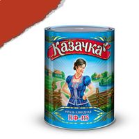 Эмаль ПФ-115 красная 0,9 кг. "КАЗАЧКА"