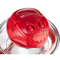 Аэрогриль Centek CT-1456 (красный) <12+5л> 1400Вт, таймер 90 мин, max 250 , 2 решетки