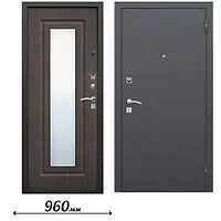 Дверь мет.Царское зеркало муар Венге 960 правая  