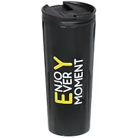 Термокружка нержавеющая сталь, 0.45 л, Daniks, черная, SL-NT014E-BLK-logo1 (327066)