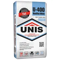 Клей плиточный Unis U-400 MaxiFlex White, 20 кг