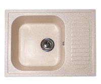 Мойка GranAlliance G-23   (630 х490мм) бежевая с сифоном