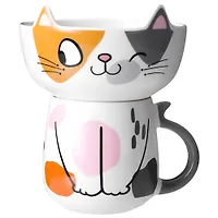 Набор для завтрака Lefard "Cat", 2 предмета: салатник 500 мл, кружка 450 мл, 260-1081
