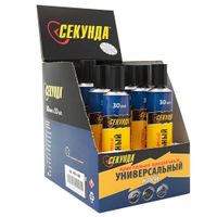 Клей универсальный "СЕКУНДА" 30 мл. кристально-прозрачный шоу-бокс 10 шт (403-232)