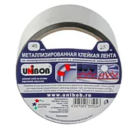 Клейкая лента металлизированная 48мм х 25м UNIBOB (36) арт.25233