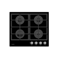 Газовая панель De Luxe GG4 750229F-012, 4 конфорки, черное стекло