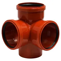 Крестовина двухплоскостная 110х110х110/87 Политэк (наружная)