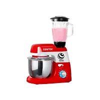 Планетарный миксер Centek CT-1135 <красн/бел> 1000Вт + Блендер, 4л, нерж. чаша, 10 скоростей