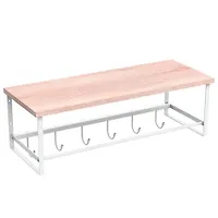 Вешалка настенная с полкой Nika 650*243*250 ВПМ6-Л/МБ матовый белый/дуб сонома