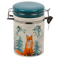 Банка для сыпучих продуктов Daniks Лисичка, доломит, 0.55 л, 9.5х9.5х15.3 см, с крышкой