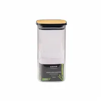 Банка для хранения сыпучих продуктов квадратная BAMBOO 1400мл арт.AJB105