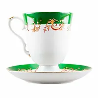 Бокал с блюдцем 600 мл Классический Кружево (фарфор) , р.1551, С2295