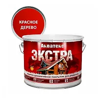 Защитно-декоративное покрытие для древесины Акватекс Экстра 9 л красное дерево (18183)