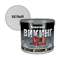 Акватекс ВИКИНГ (гибридный лессирующий антисептик для дерева) 2,5 л (белый) (80258)
