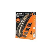 Машинка для стрижки Centek CT-2110 (чёрный/золотой) титановые ножи, прорезиненный корпус
