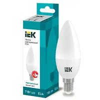 Лампа светодиодная ECO C35 свеча 7Вт 230В 4000К E14 IEK арт.LLE-C35-7-230-40-E14