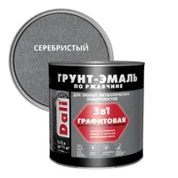 Грунт-эмаль по ржавчине DALI графитовая 3 в 1 серебристый 0,75 л