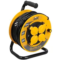 Катушка УК30 с т/з 4 места 2Р+PЕ/30метров 3х1,5мм2 IP44 "Industrial plus" арт.WKP15-16-04-30-44