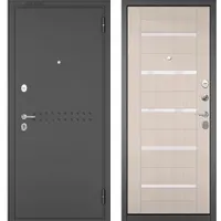 NORMA MASS MP (Антрацит букле R-4, МДФ Бьянко ларче M-142 Lakobel white) 2050х960 правая