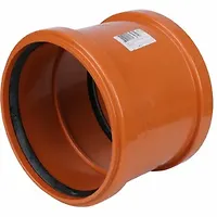 Муфта соединительная наружн. TEBO 160 (рыжая) RU-TB ПП