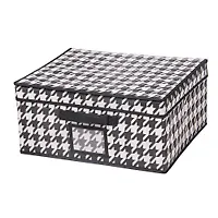 Короб для хранения "Пепита", Д400 Ш330 В180, черно-белый арт.UC-49