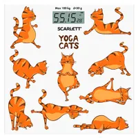 Весы напольные электронные Scarlett SC-BS33E077 йога коты
