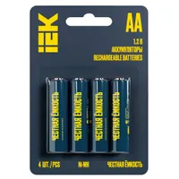 Аккумулятор GREEN Ni-MH AA 2700мАч (4шт/блистер) IEK AAK-NIMH-06-2700-L04