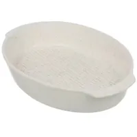 Форма для выпечки керамическая, 33х33 см, 2 л, овальная, Daniks, Бежевый гранит, Y4-8738
