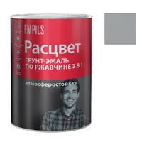 Грунт-эмаль по ржавчине алкидная 0,9 кг. "РАСЦВЕТ" серая (5205)